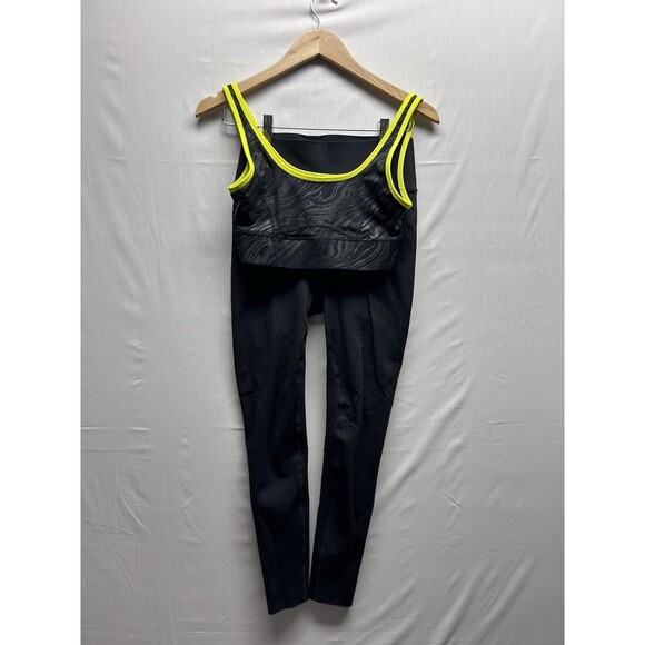 Fabletics High Waisted Leggings/sports Bra Combo Women’s Small Black - Picture 1 of 11